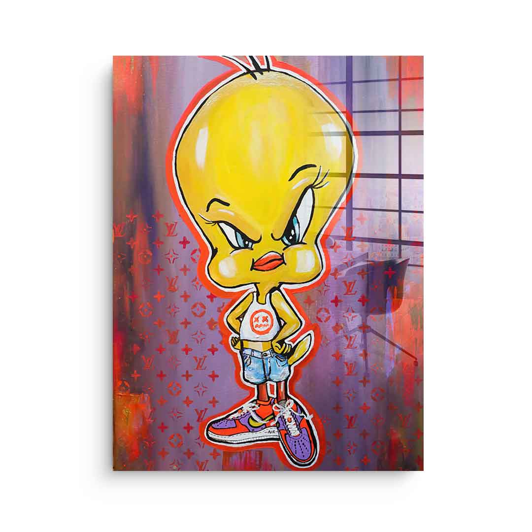 Zły Tweety - szkło akrylowe