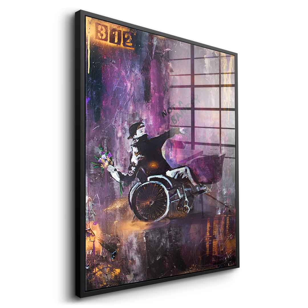 Banksy Wheelchair - Acrylglas