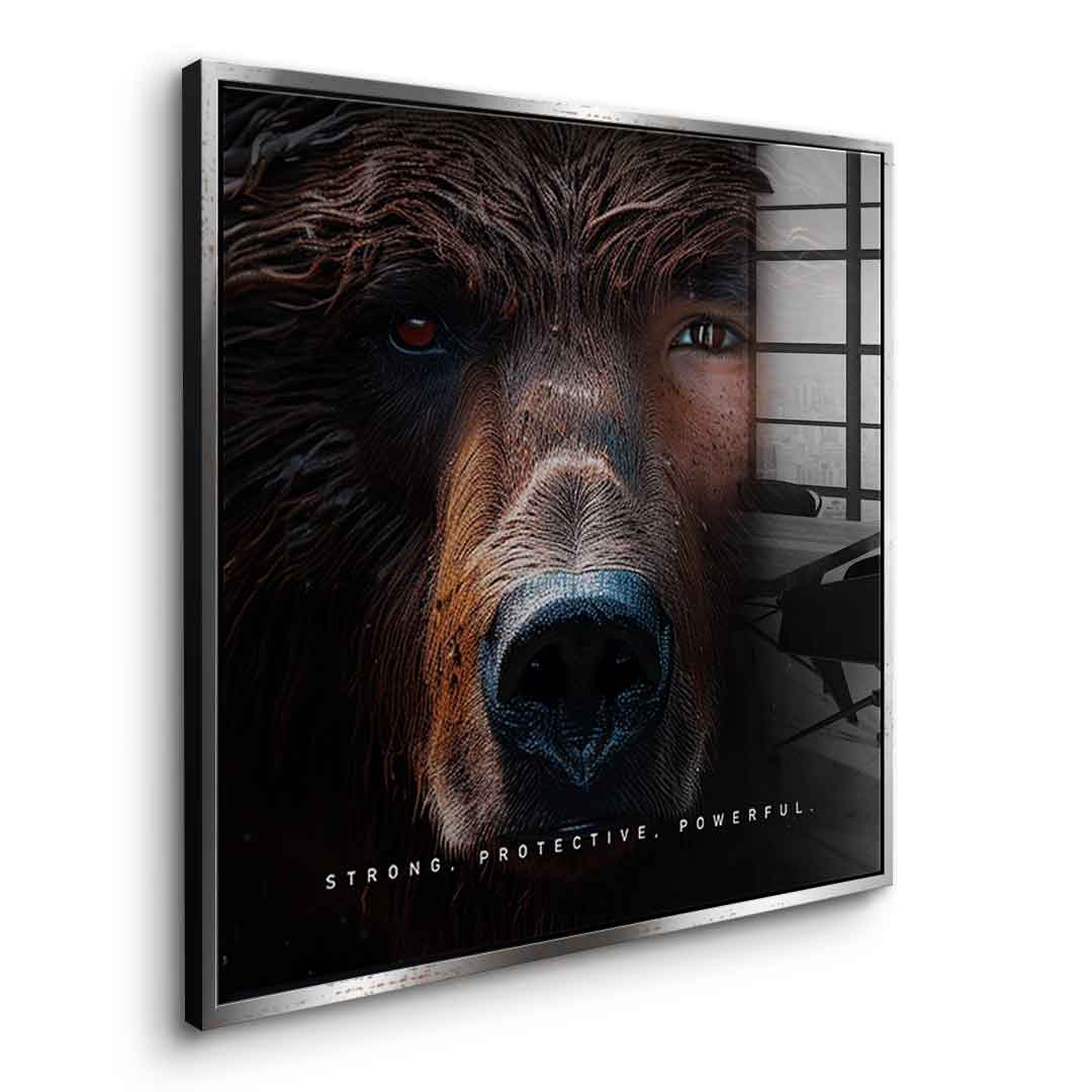 Bear Fusion - Quadrat Edition - Acrylglas