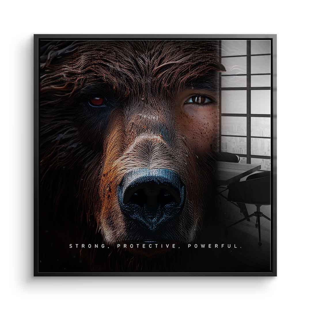Bear Fusion - Quadrat Edition - Acrylglas