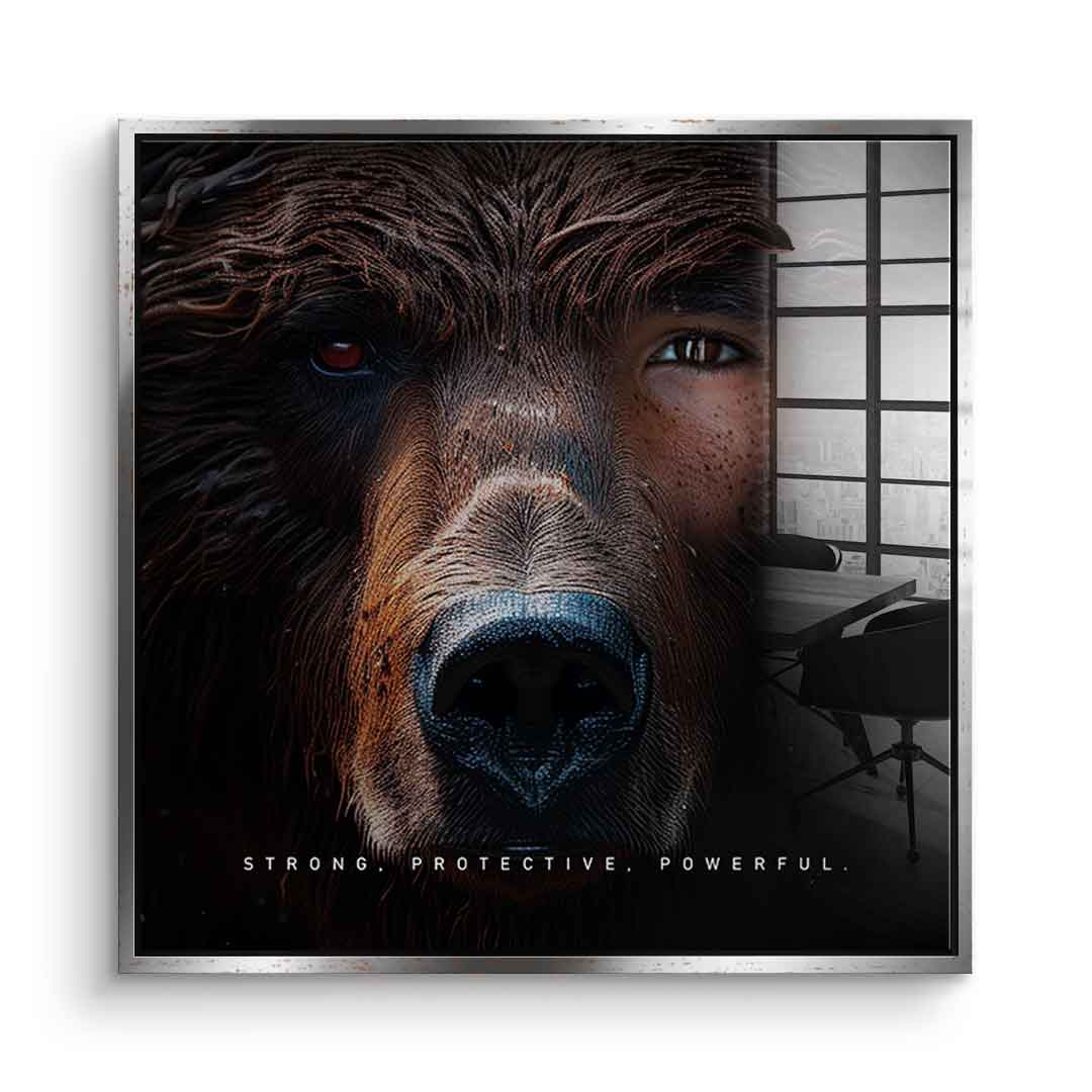 Bear Fusion - Quadrat Edition - Acrylglas