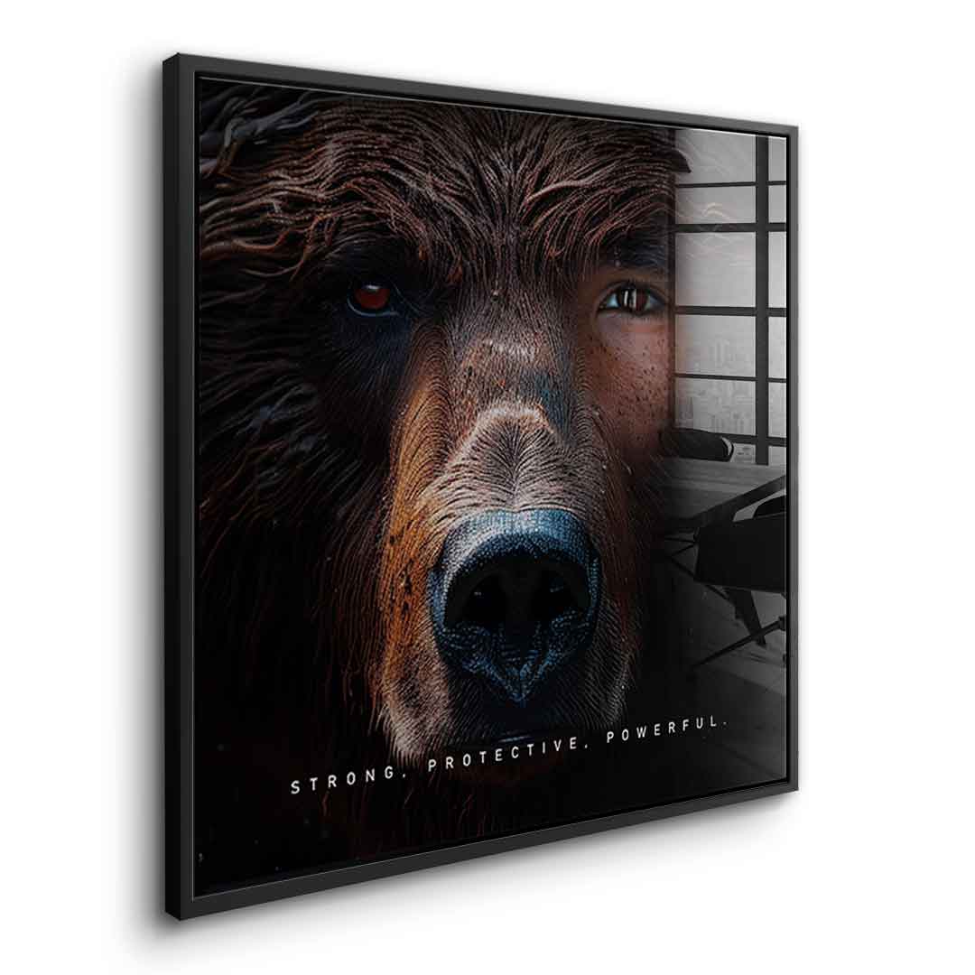 Bear Fusion - Quadrat Edition - Acrylglas