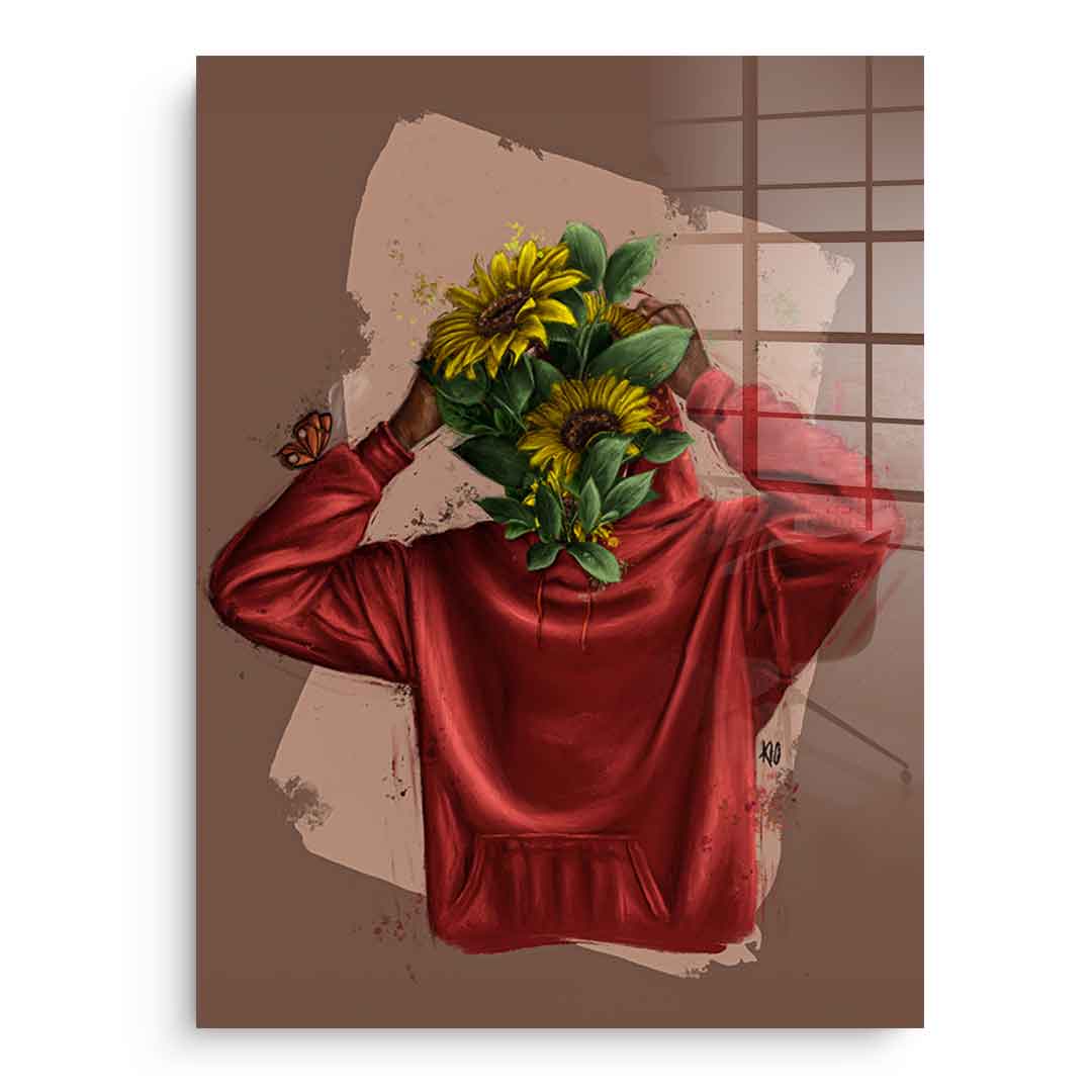 Brown Flower Head - Acrylglas