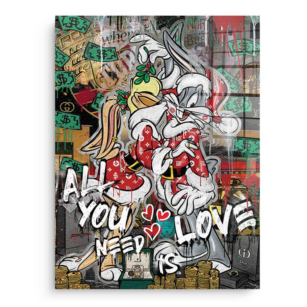 DOTCOMCANVAS Lovely Bunny - Blattgold – Frontansicht
