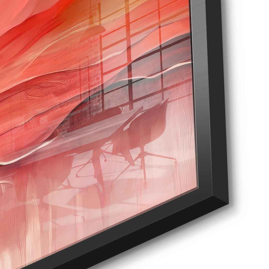 Crimson Peaks And Coral Valleys - Acrylglas