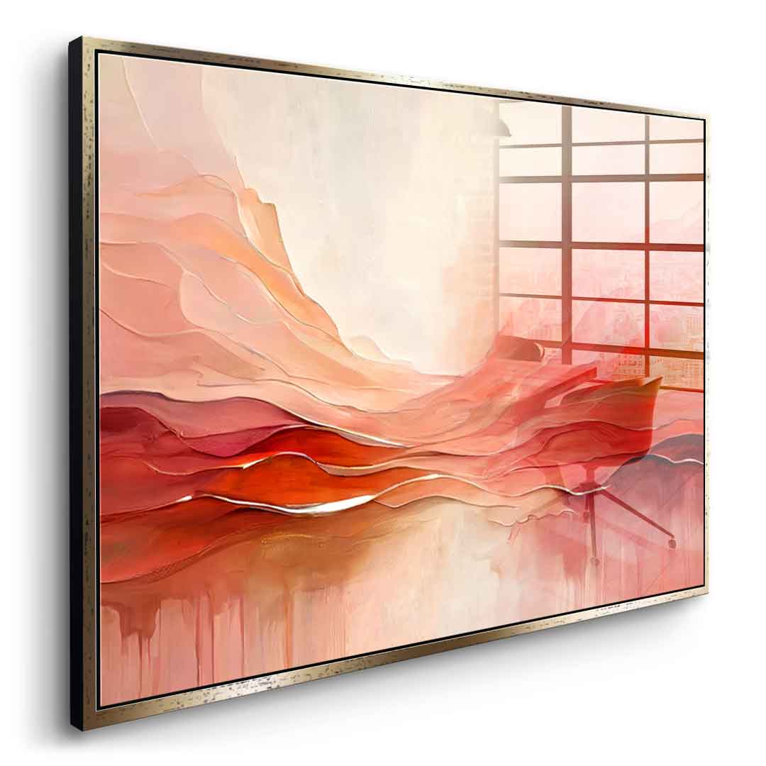 Crimson Peaks And Coral Valleys - Acrylglas