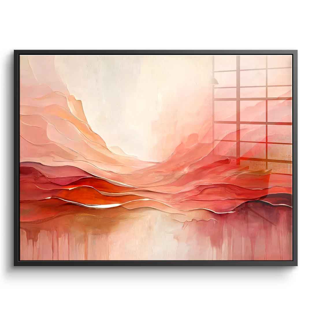 Crimson Peaks And Coral Valleys - Acrylglas