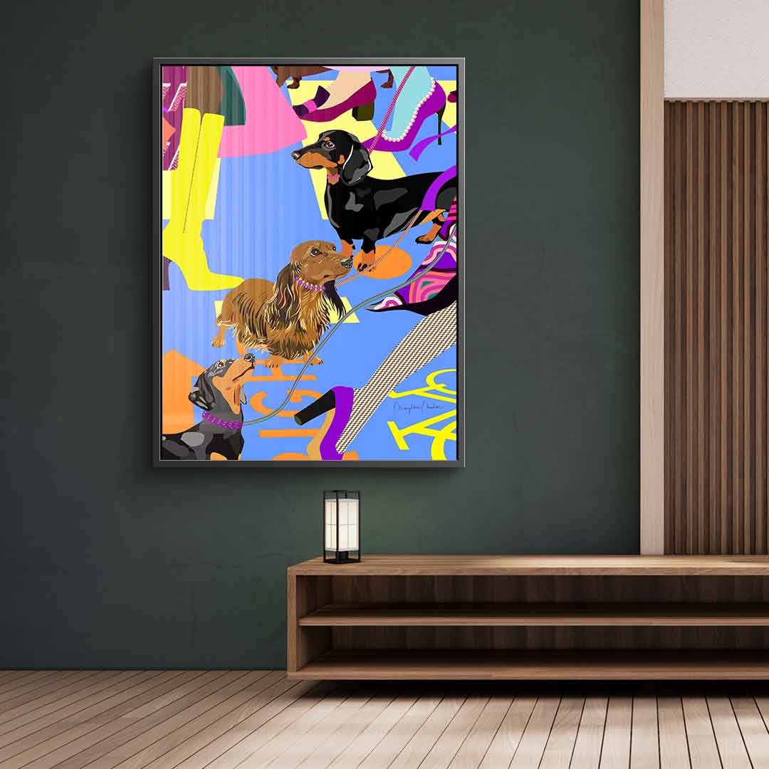 Dachshund Fashion - Acrylglas