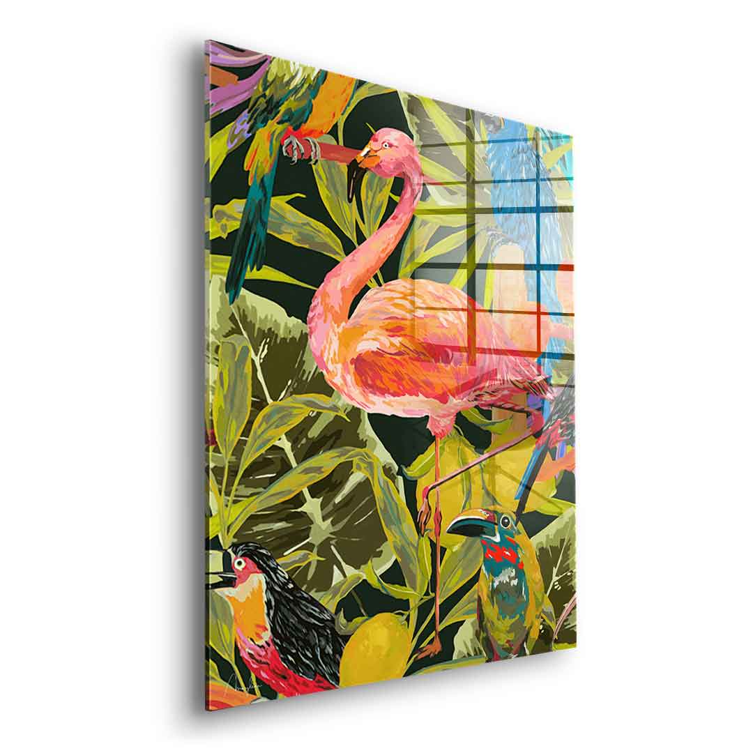 Dschungelflamingo - Acrylglas