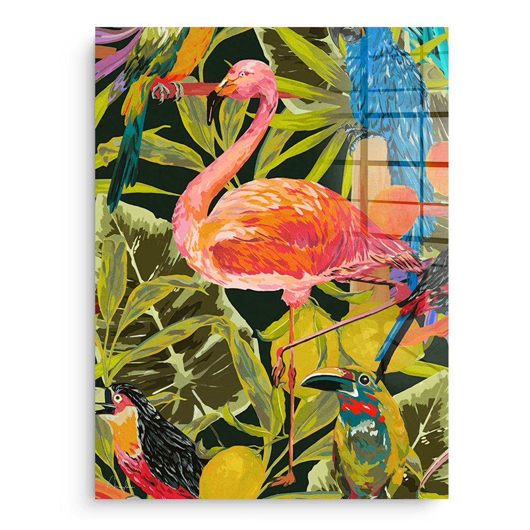 Dschungelflamingo - Acrylglas