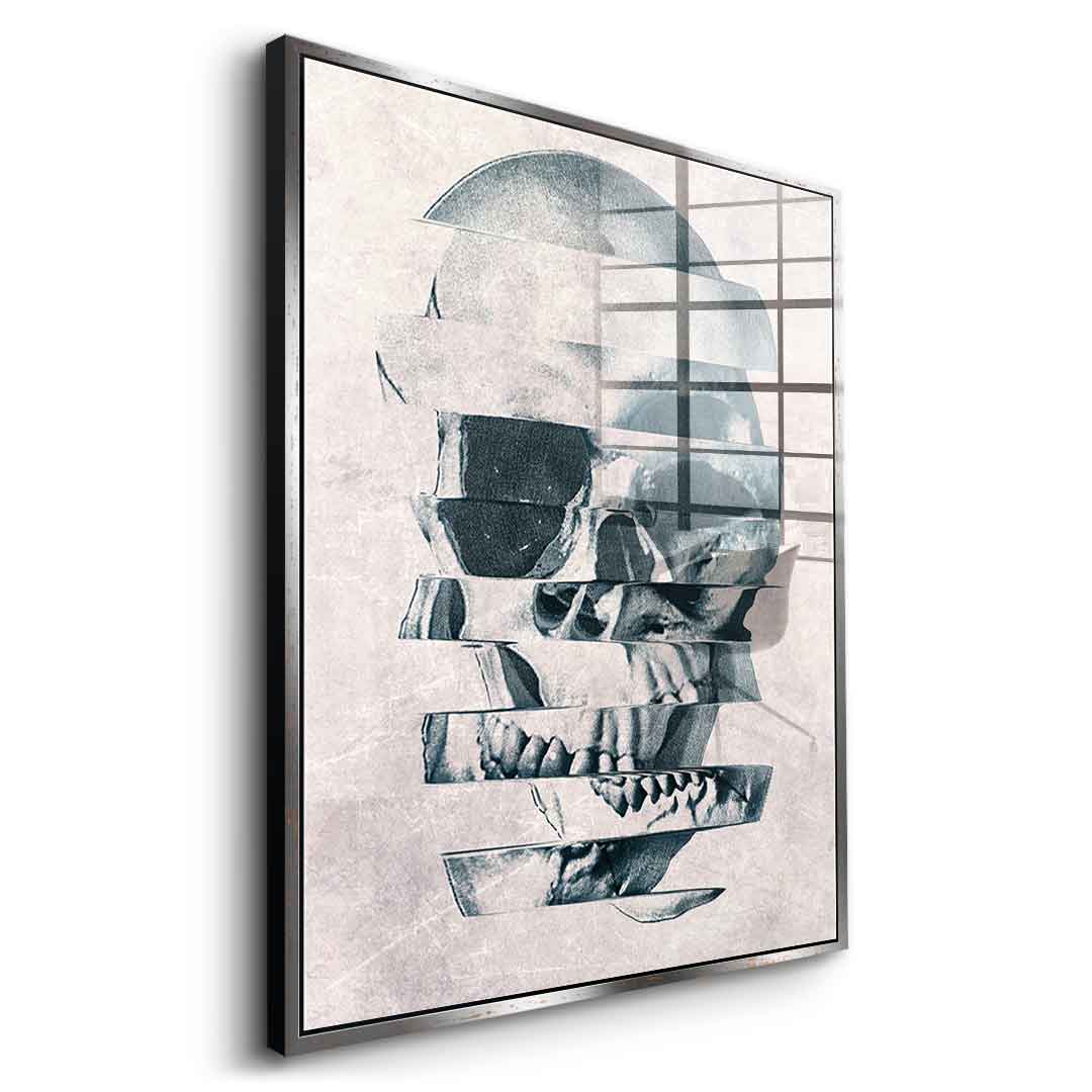 Glitch Skull – szkło akrylowe