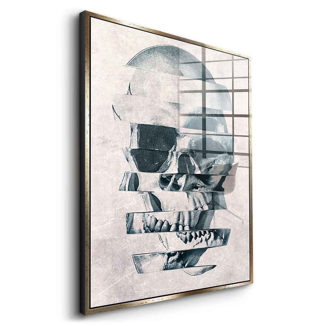 Glitch Skull – szkło akrylowe