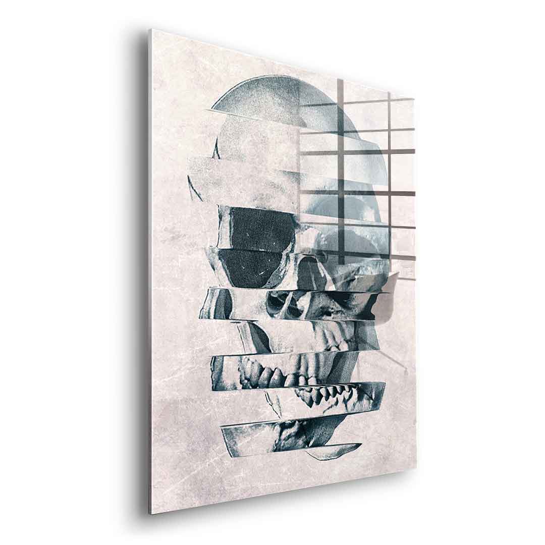 Glitch Skull – szkło akrylowe