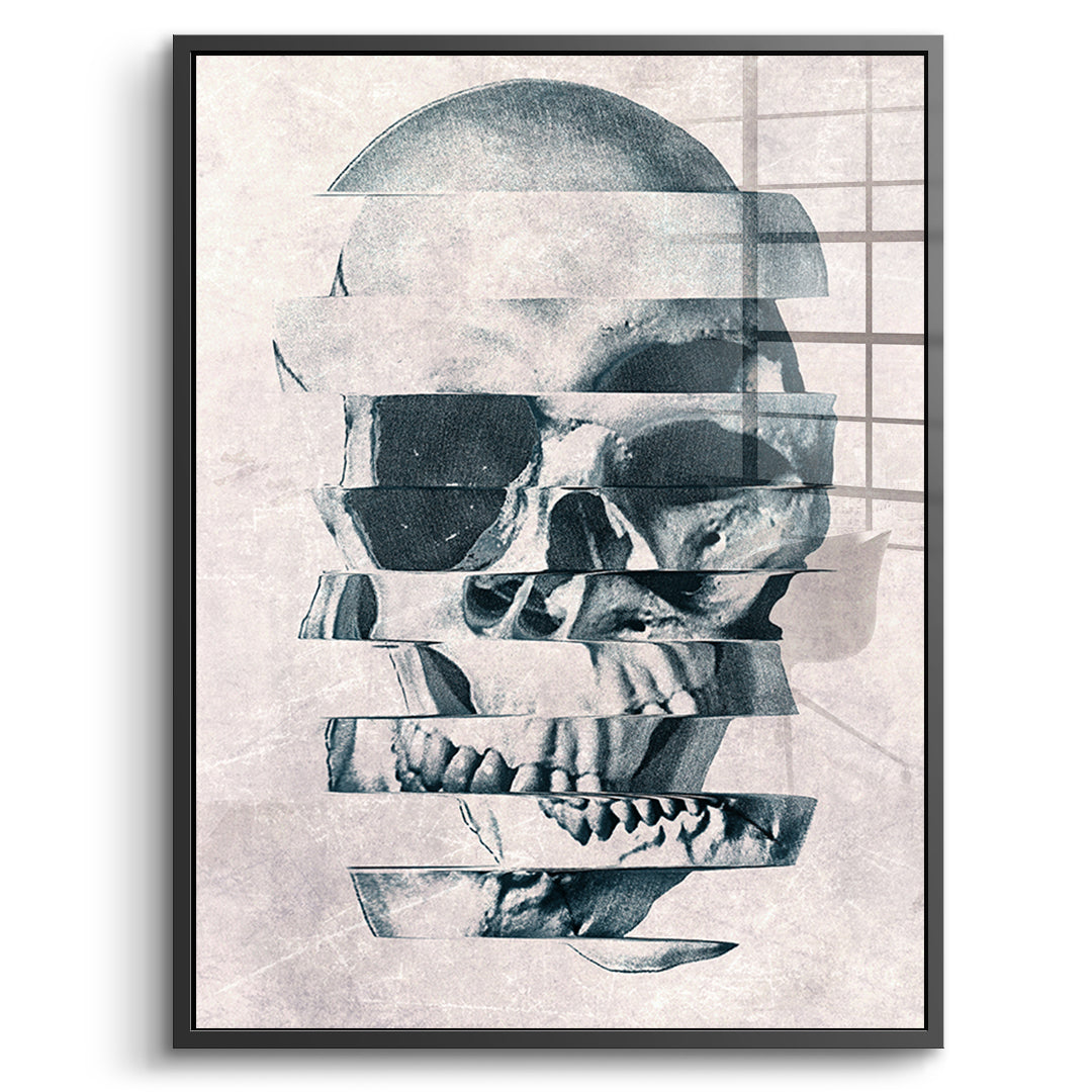 Glitch Skull – szkło akrylowe