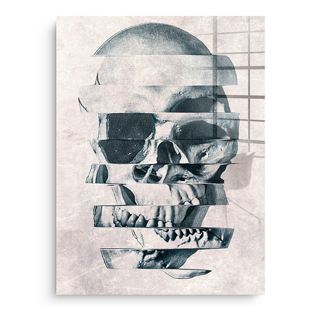 Glitch Skull – szkło akrylowe
