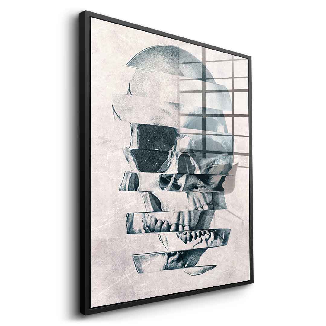 Glitch Skull – szkło akrylowe