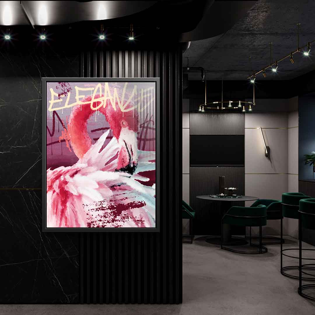 Flamingo Elegance - szkło akrylowe