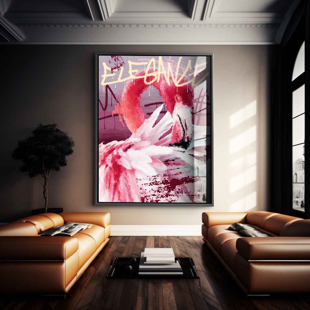 Flamingo Elegance - szkło akrylowe