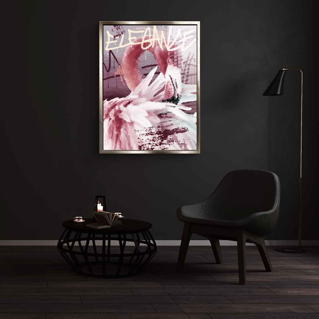 Flamingo Elegance - szkło akrylowe