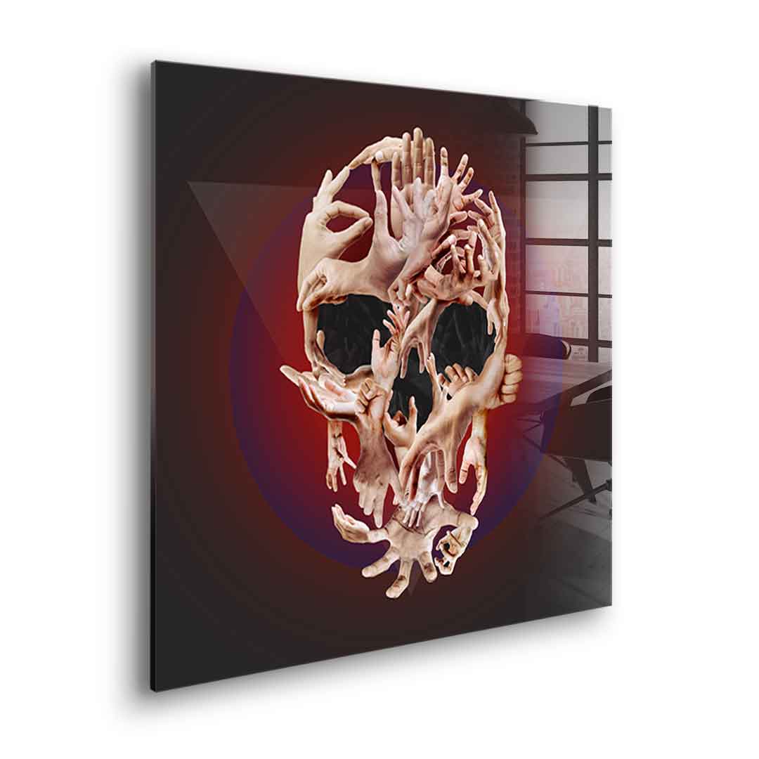 Hands Skull - Acrylglas