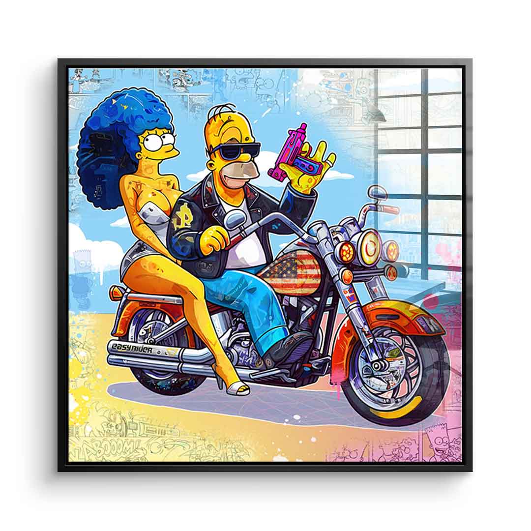 Homer i Marge - szkło akrylowe