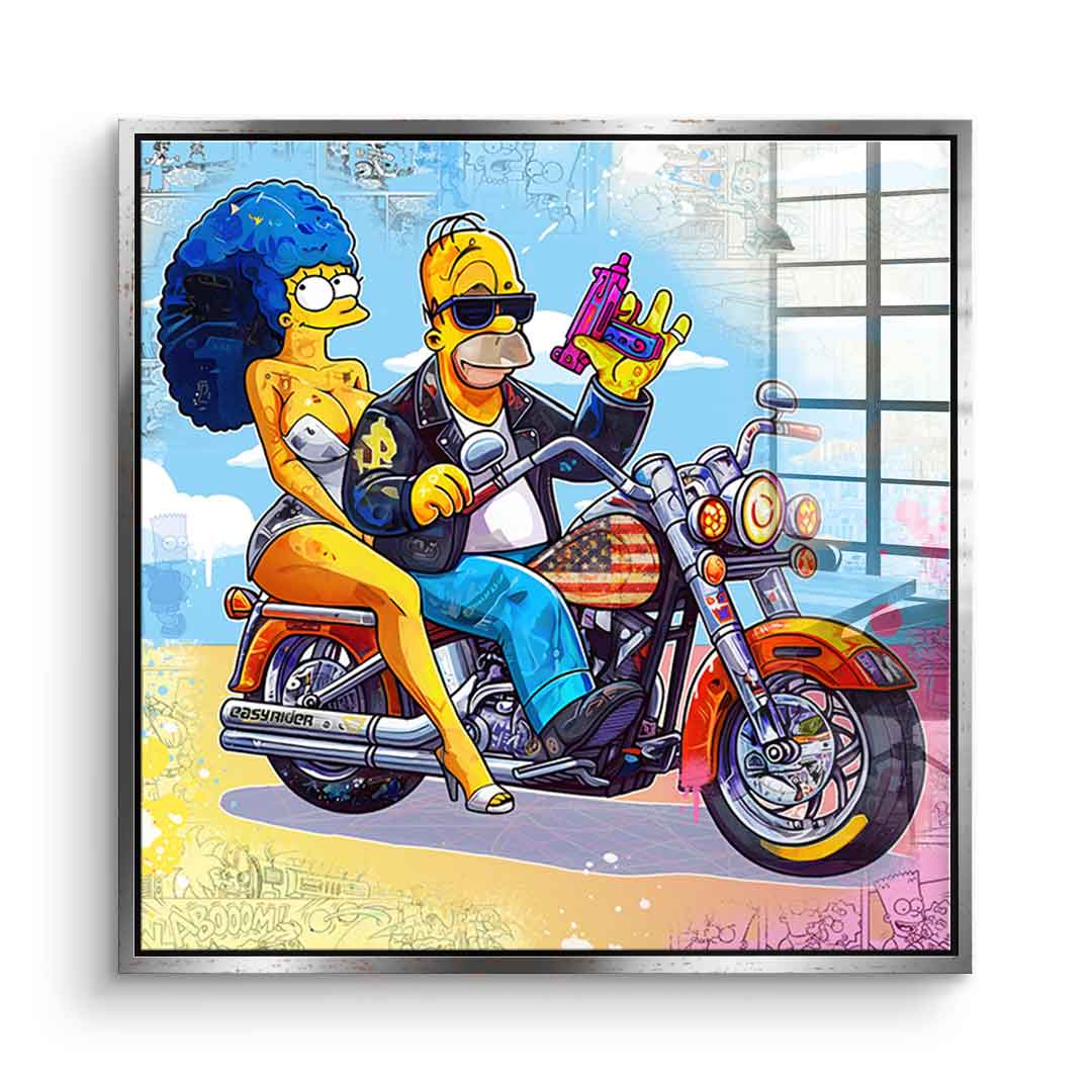 Homer i Marge - szkło akrylowe