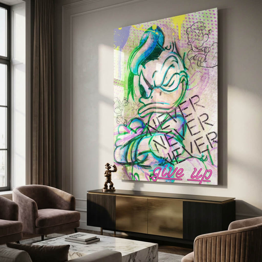 Never give up - Acrylglas