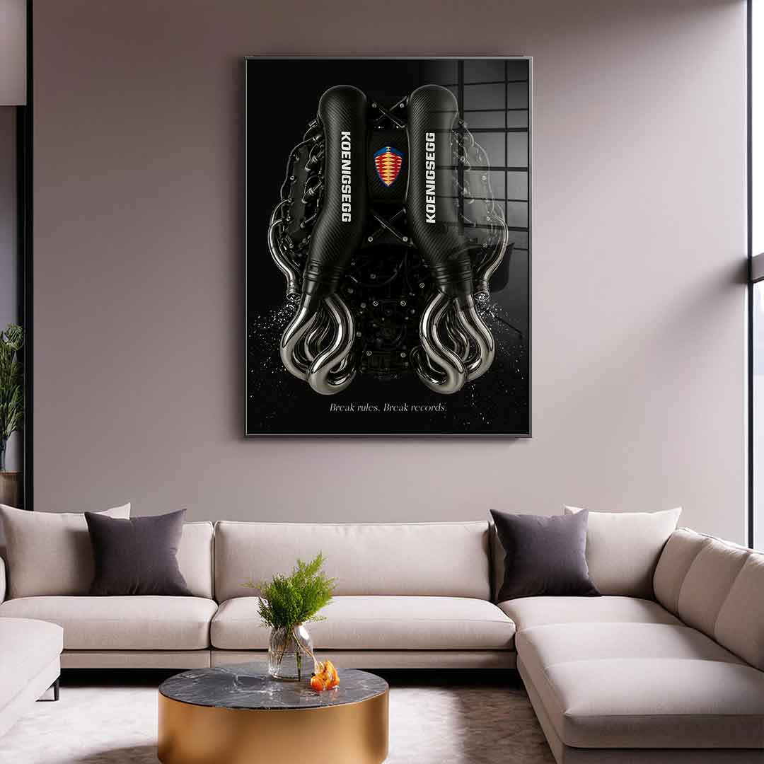 Koenigsegg Engine - Acrylglas