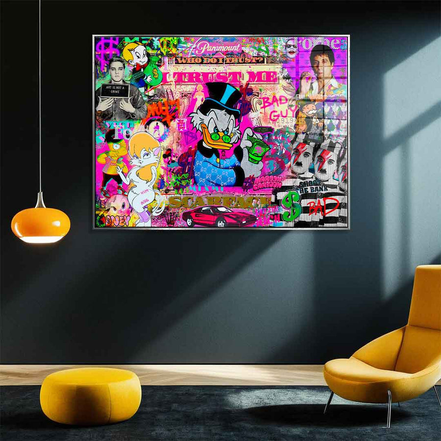 MONEY NEVER SLEEP - Acrylglas