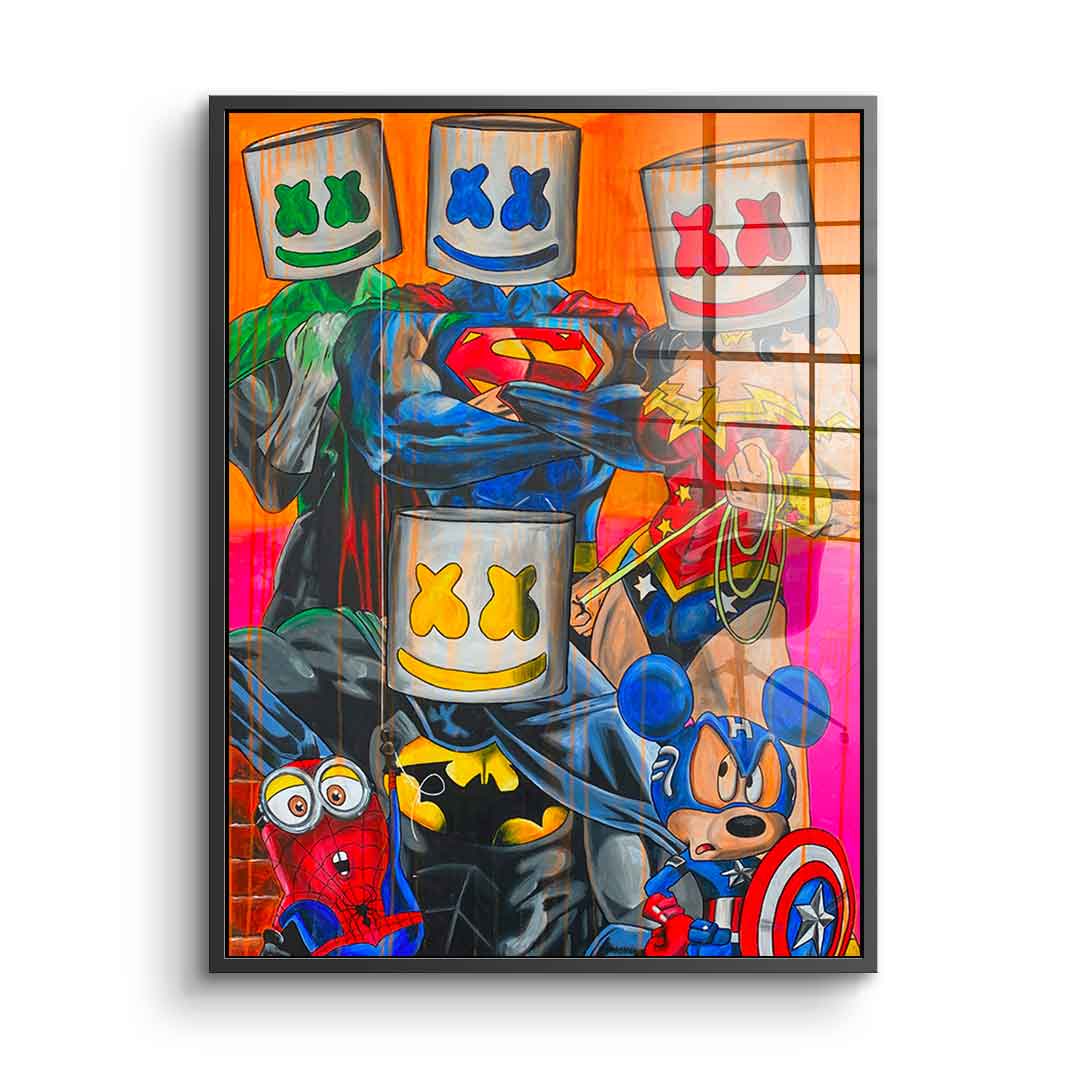 Marshmello Heros – szkło akrylowe