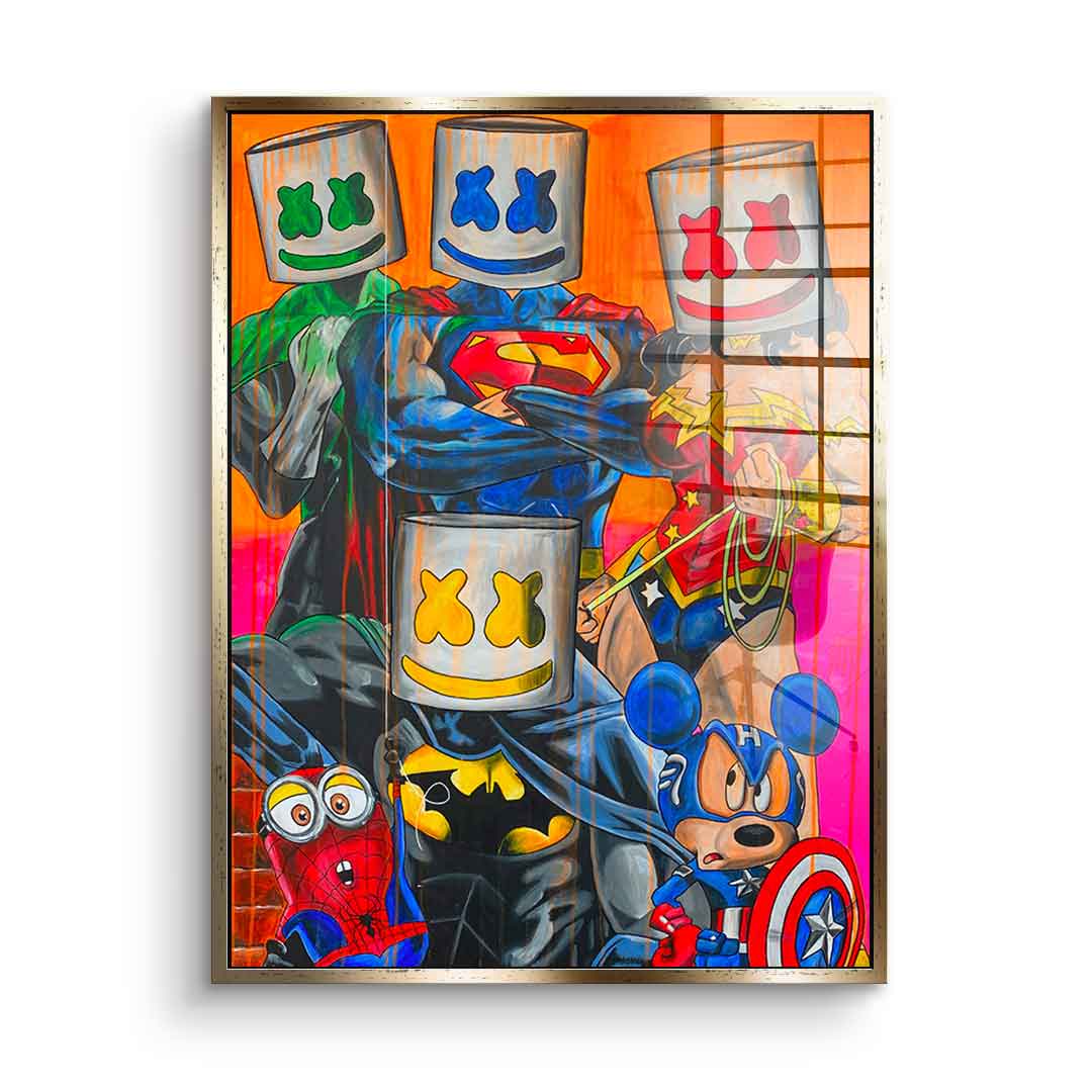 Marshmello Heros – szkło akrylowe