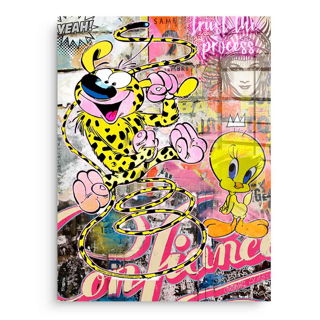 Marsu & Tweety - Acrylglas