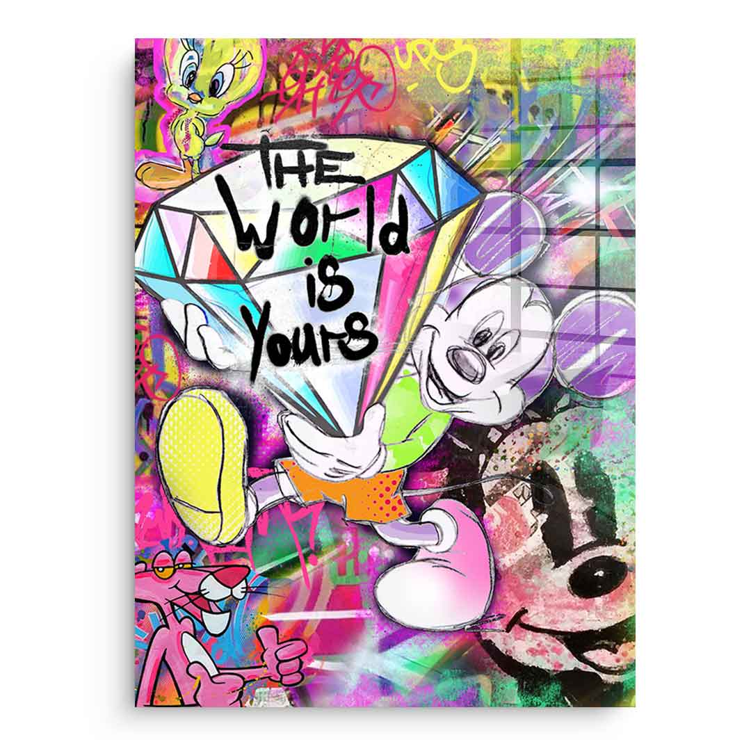Mickey's World - Acrylglas