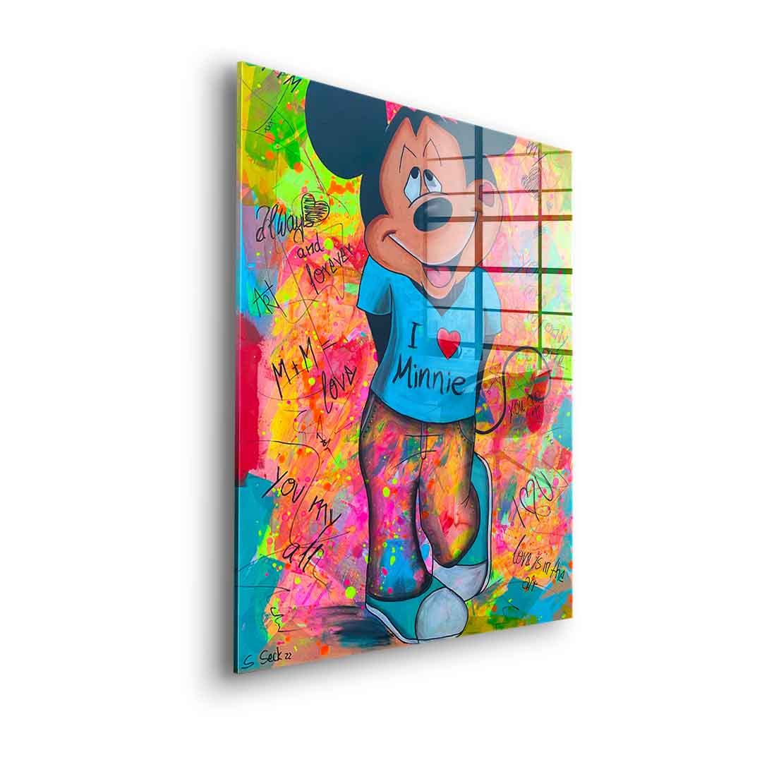 Mickey Loves Minni - Acrylglas