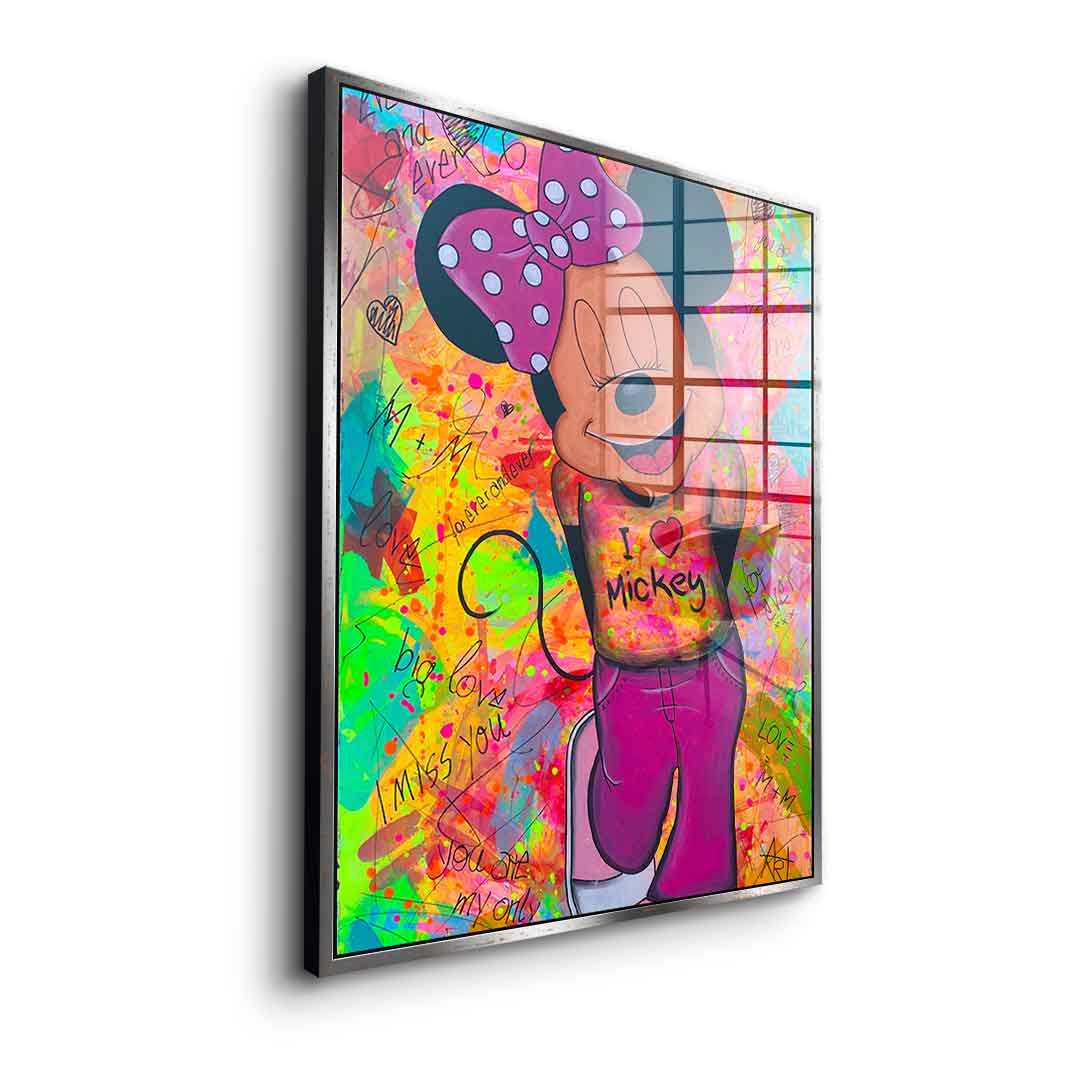 Minni Loves Mickey - Acrylglas