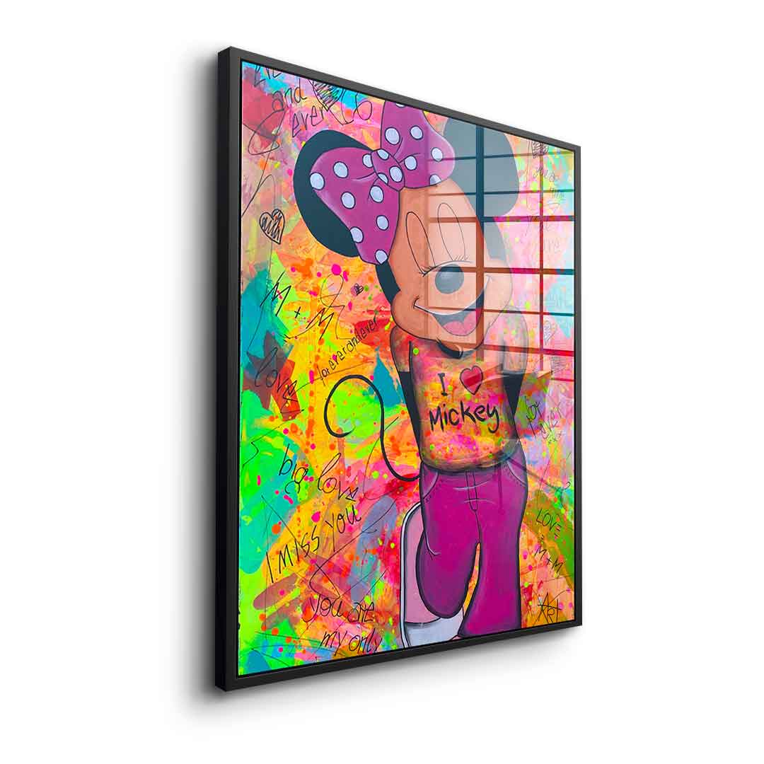 Minni Loves Mickey - Acrylglas
