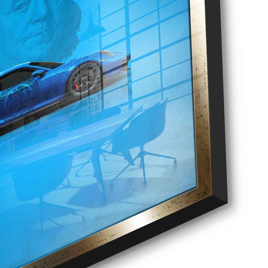 Money easy Blue – szkło akrylowe