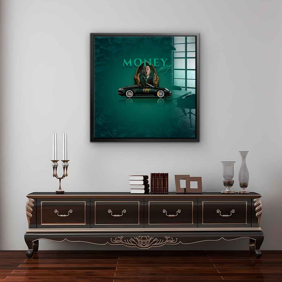Money easy Green - Acrylglas