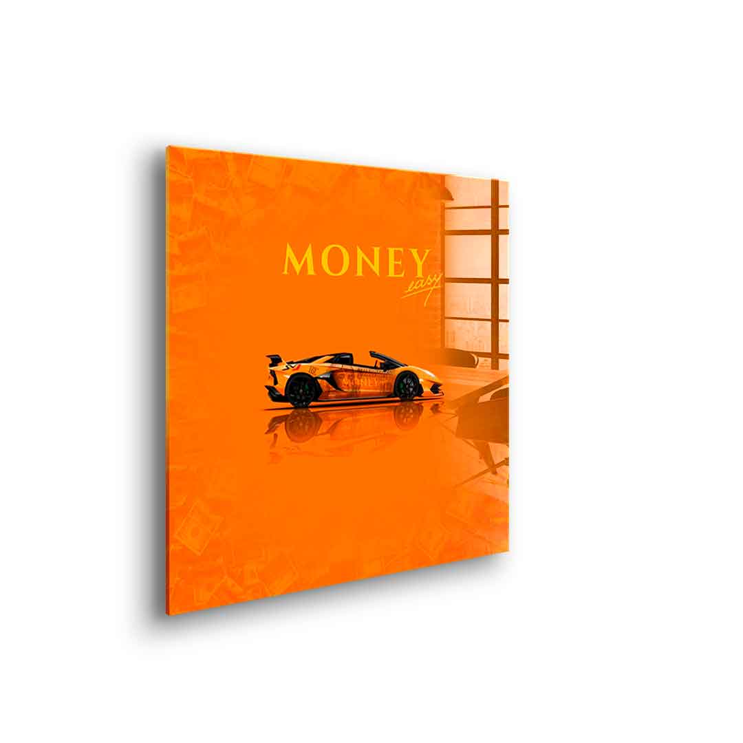 Money easy Yellow - Acrylglas