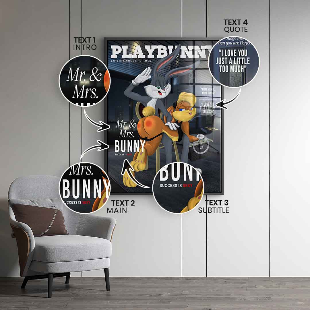 Playbunny Personalizowany - Szkło akrylowe