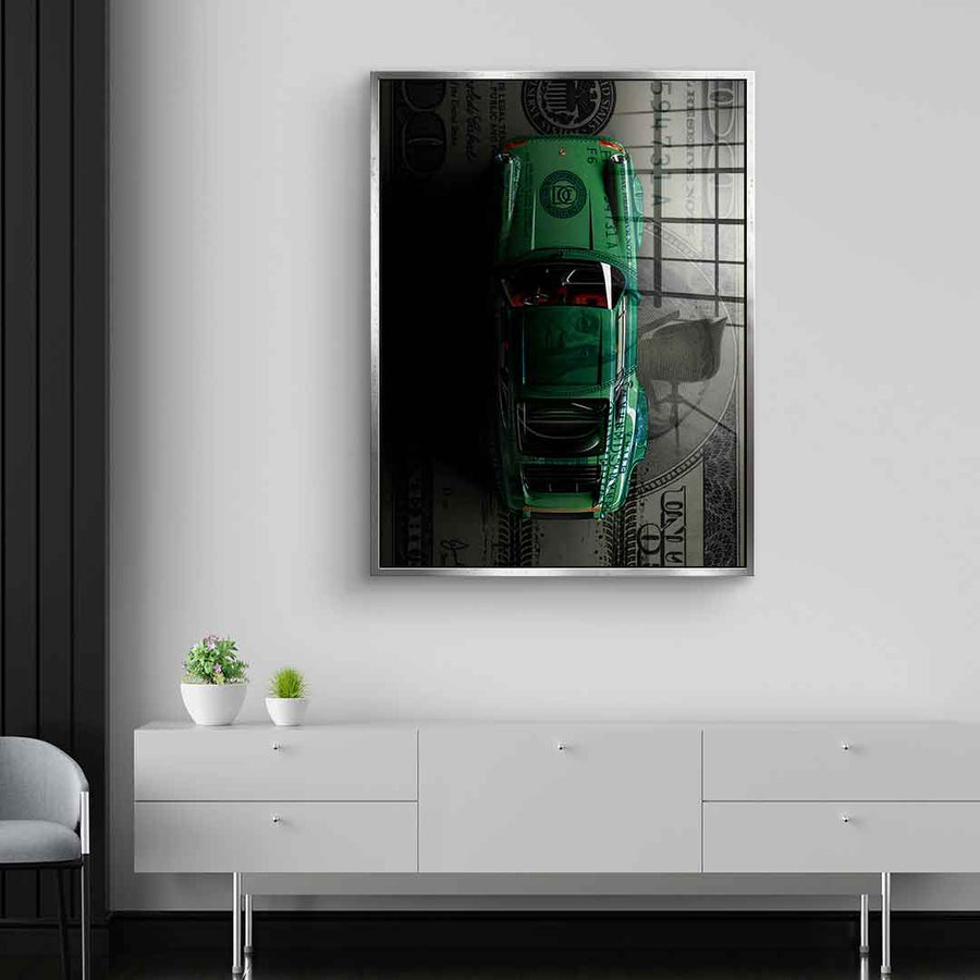Green Dollar Car - Acrylglas