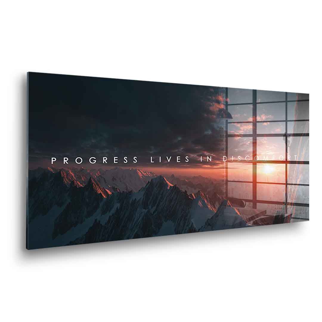 Progress Lives in Discomfort - Acrylic glass