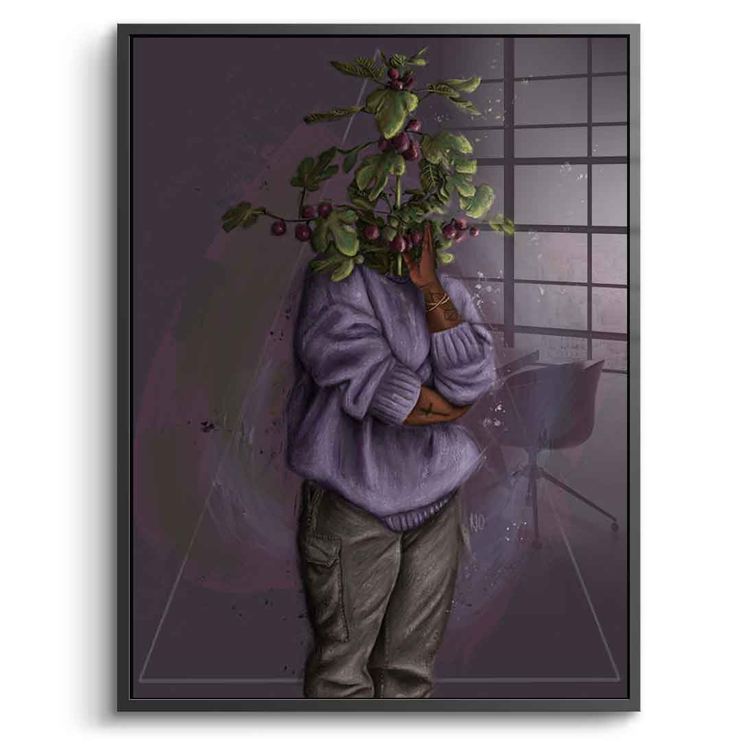 Purple Flower Head - Acrylglas