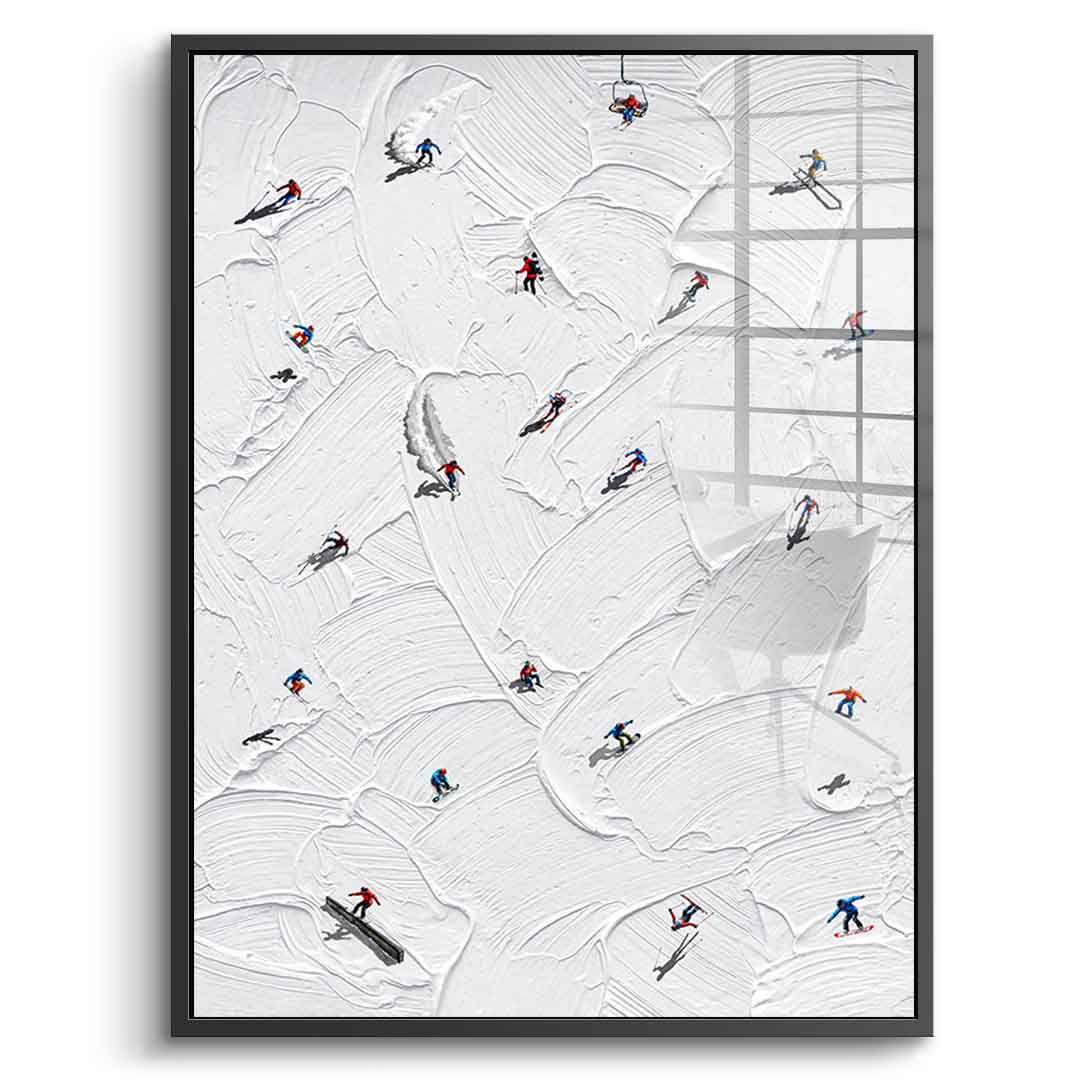 Skis or snowboard - acrylic glass