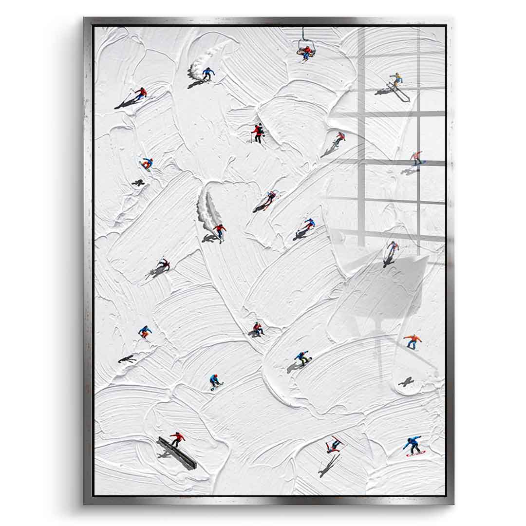 Skis or snowboard - acrylic glass