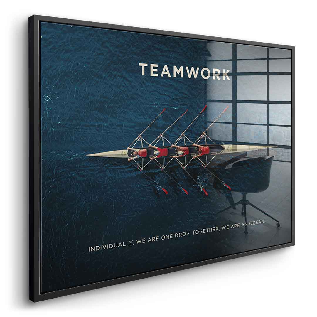 Teamwork #Rudern - Acrylglas
