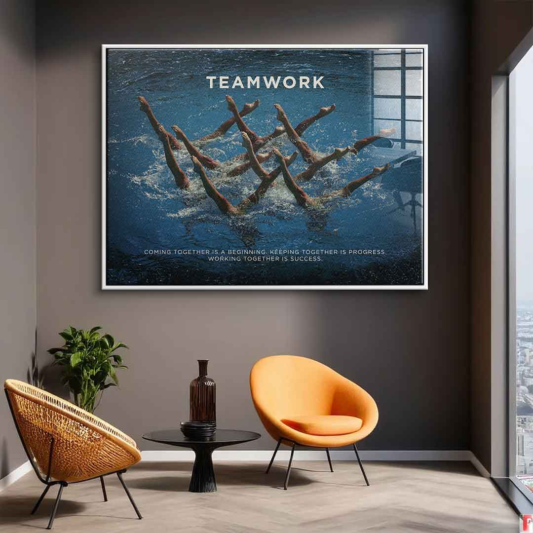 Teamwork #Schwimmen - Acrylglas