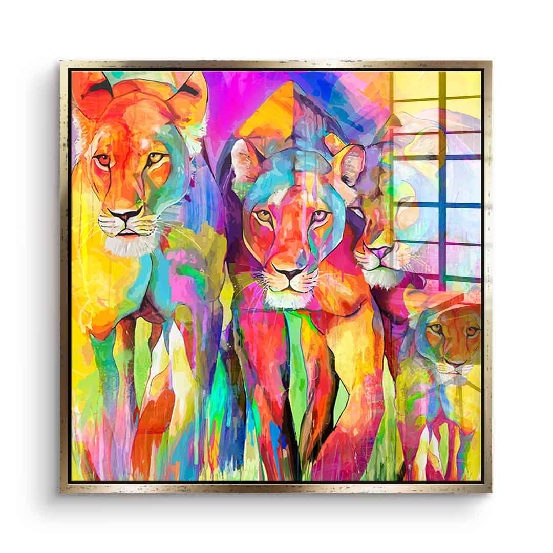 Tiger Family - Acrylglas
