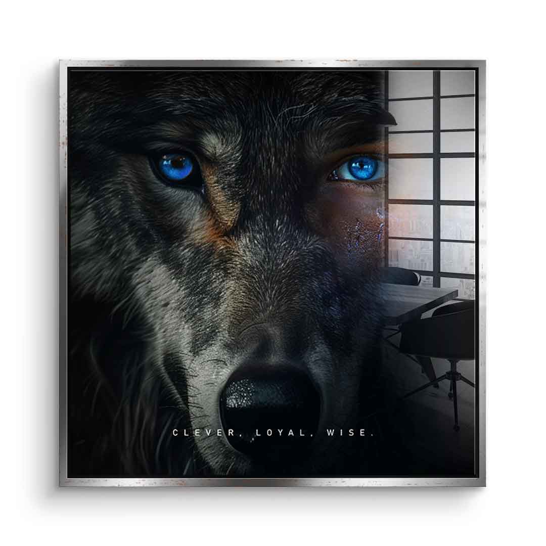 Wolf Fusion - Quadrat Edition - Acrylglas