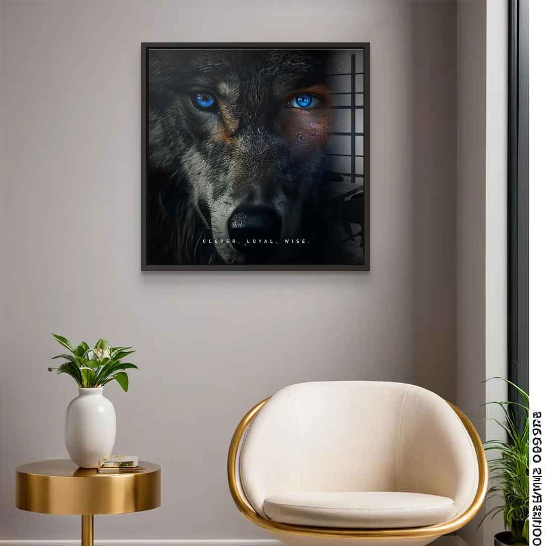 Wolf Fusion - Quadrat Edition - Acrylglas
